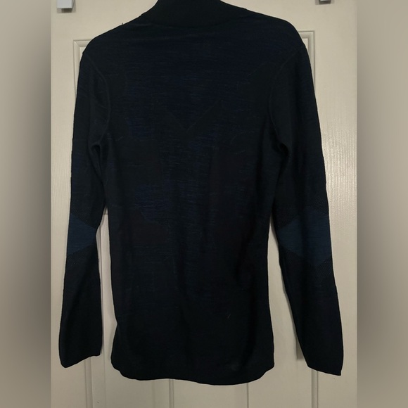 Men’s Smartwool Shade Of Blue Merino 200 Pattern 1/4 Zip Top Size Small - Picture 3 of 4